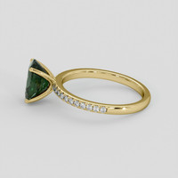 3.34 Ct. Green Sapphire Ring, 14K Yellow Gold 4
