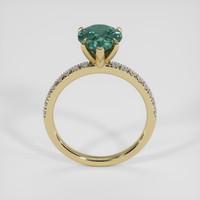 2.96 Ct. Bluish Green Sapphire Ring, 14K Yellow Gold 3