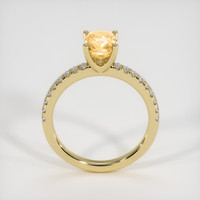 2.09 Ct. Orangish Yellow Sapphire Ring, 14K Yellow Gold 3