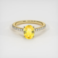 2.10 Ct. Sapphire Ring, 14K Yellow Gold 1