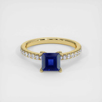 1.33 Ct. Blue Sapphire Ring, 18K Yellow Gold 1