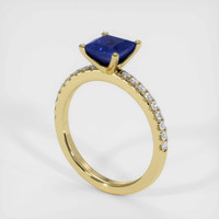 1.33 Ct. Blue Sapphire Ring, 18K Yellow Gold 2