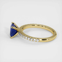 1.33 Ct. Blue Sapphire Ring, 18K Yellow Gold 4