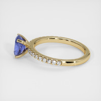 1.13 Ct. Blue Sapphire Ring, 18K Yellow Gold 4