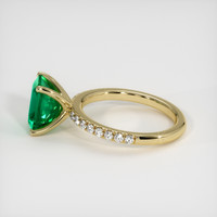 1.43 Ct. Emerald Ring, 18K Yellow Gold 4