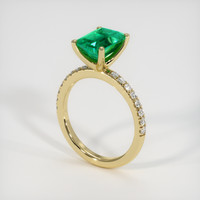 1.55 Ct. Emerald Ring, 18K Yellow Gold 2