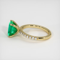 1.56 Ct. Emerald Ring, 18K Yellow Gold 4