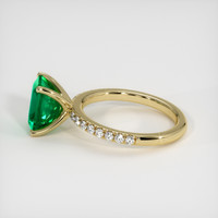 1.32 Ct. Emerald Ring, 18K Yellow Gold 4