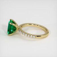 1.46 Ct. Emerald Ring, 18K Yellow Gold 4