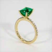 1.62 Ct. Emerald Ring, 18K Yellow Gold 2