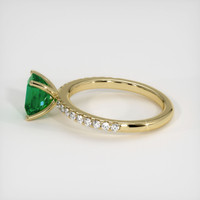 1.12 Ct. Emerald Ring, 18K Yellow Gold 4