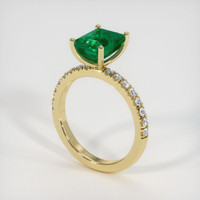 1.78 Ct. Emerald Ring, 18K Yellow Gold 2