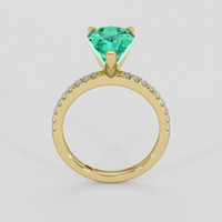 3.23 Ct. Emerald Ring, 18K Yellow Gold 3