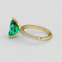 3.23 Ct. Emerald Ring, 18K Yellow Gold 4