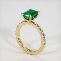 2.22 Ct. Emerald Ring, 18K Yellow Gold 2
