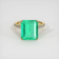 5.59 Ct. Emerald Ring, 18K Yellow Gold 1