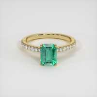 1.83 Ct. Emerald Ring, 18K Yellow Gold 1