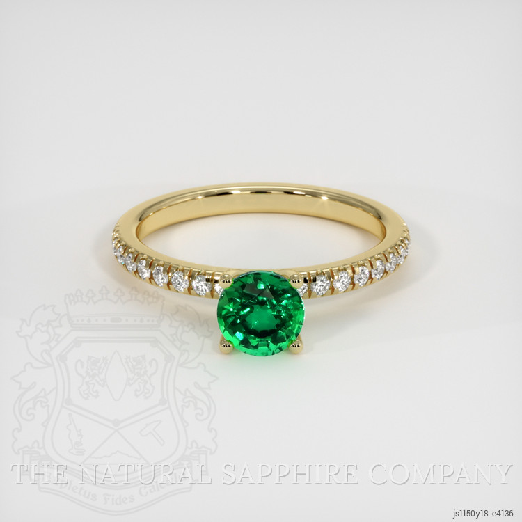 Emerald Ring 0.66 Ct. 18K Yellow Gold | The Natural Emerald Company