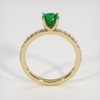 0.66 Ct. Emerald Ring, 18K Yellow Gold 3