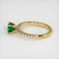 0.66 Ct. Emerald Ring, 18K Yellow Gold 4