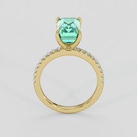3.72 Ct. Emerald Ring, 18K Yellow Gold 3
