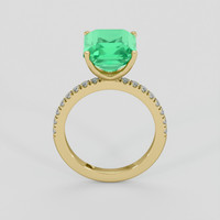 5.07 Ct. Emerald Ring, 18K Yellow Gold 3