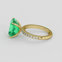 5.07 Ct. Emerald Ring, 18K Yellow Gold 4
