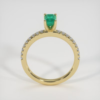 0.52 Ct. Emerald Ring, 18K Yellow Gold 3