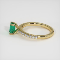 0.52 Ct. Emerald Ring, 18K Yellow Gold 4