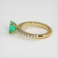 0.85 Ct. Emerald Ring, 18K Yellow Gold 4