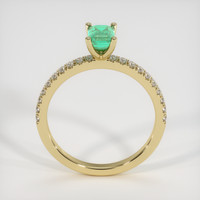 0.54 Ct. Emerald Ring, 18K Yellow Gold 3