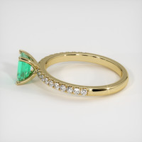 0.54 Ct. Emerald Ring, 18K Yellow Gold 4