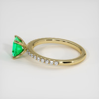 1.28 Ct. Emerald Ring, 18K Yellow Gold 4