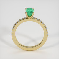 0.75 Ct. Emerald Ring, 18K Yellow Gold 3