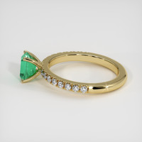 0.75 Ct. Emerald Ring, 18K Yellow Gold 4