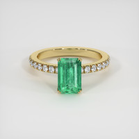 2.04 Ct. Emerald Ring, 18K Yellow Gold 1