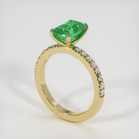 2.04 Ct. Emerald Ring, 18K Yellow Gold 2