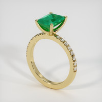 2.24 Ct. Emerald Ring, 18K Yellow Gold 2