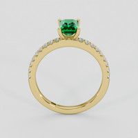 0.91 Ct. Emerald Ring, 18K Yellow Gold 3