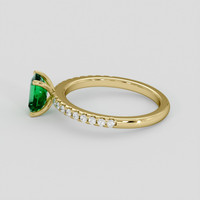 0.91 Ct. Emerald Ring, 18K Yellow Gold 4