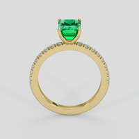 1.54 Ct. Emerald Ring, 18K Yellow Gold 3