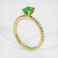 0.73 Ct. Gemstone Ring, 18K Yellow Gold 2