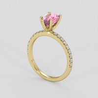 1.06 Ct. Pink Spinel Ring, 18K Yellow Gold 2