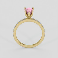 1.06 Ct. Pink Spinel Ring, 18K Yellow Gold 3