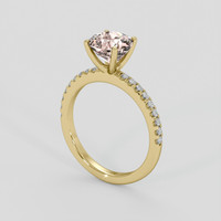 1.66 Ct. Pink Tourmaline Ring, 18K Yellow Gold 2