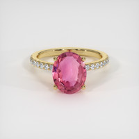 3.06 Ct. Sapphire Ring, 18K Yellow Gold 1