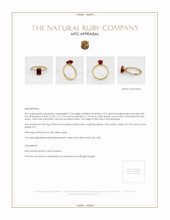 Ruby Ring 2.07 Ct. 18K Yellow Gold Appraisal