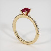 1.01 Ct. Ruby Ring, 18K Yellow Gold 2