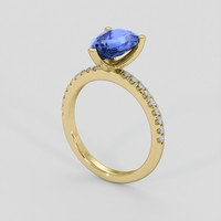 2.51 Ct. Blue Sapphire Ring, 18K Yellow Gold 2