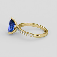 2.51 Ct. Blue Sapphire Ring, 18K Yellow Gold 4